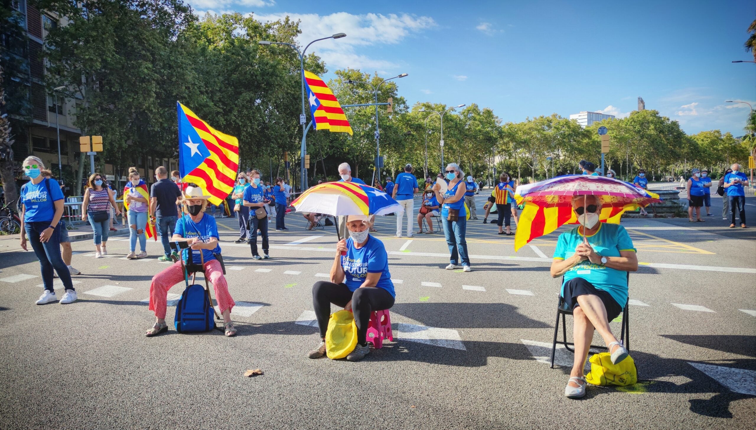 Participants a la manifestació de la Diada a les 17h a la Meridiana amb Fabra i Puig / David Cobo