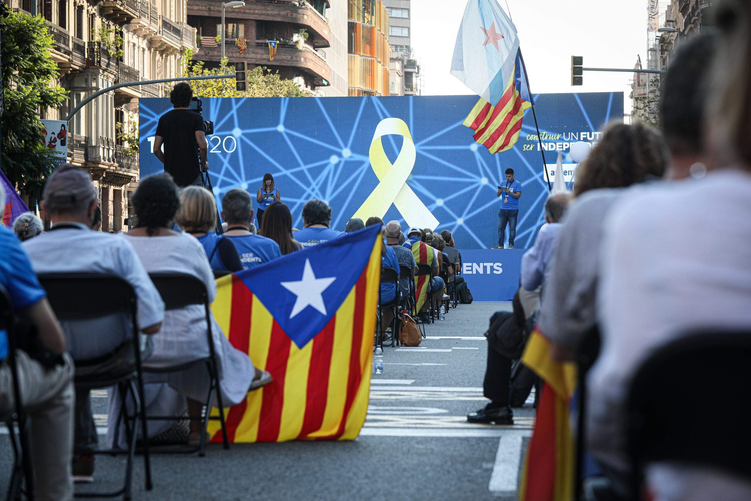 Mobilització independentista de la Diada 2020 a Letamendi / Jordi Borràs