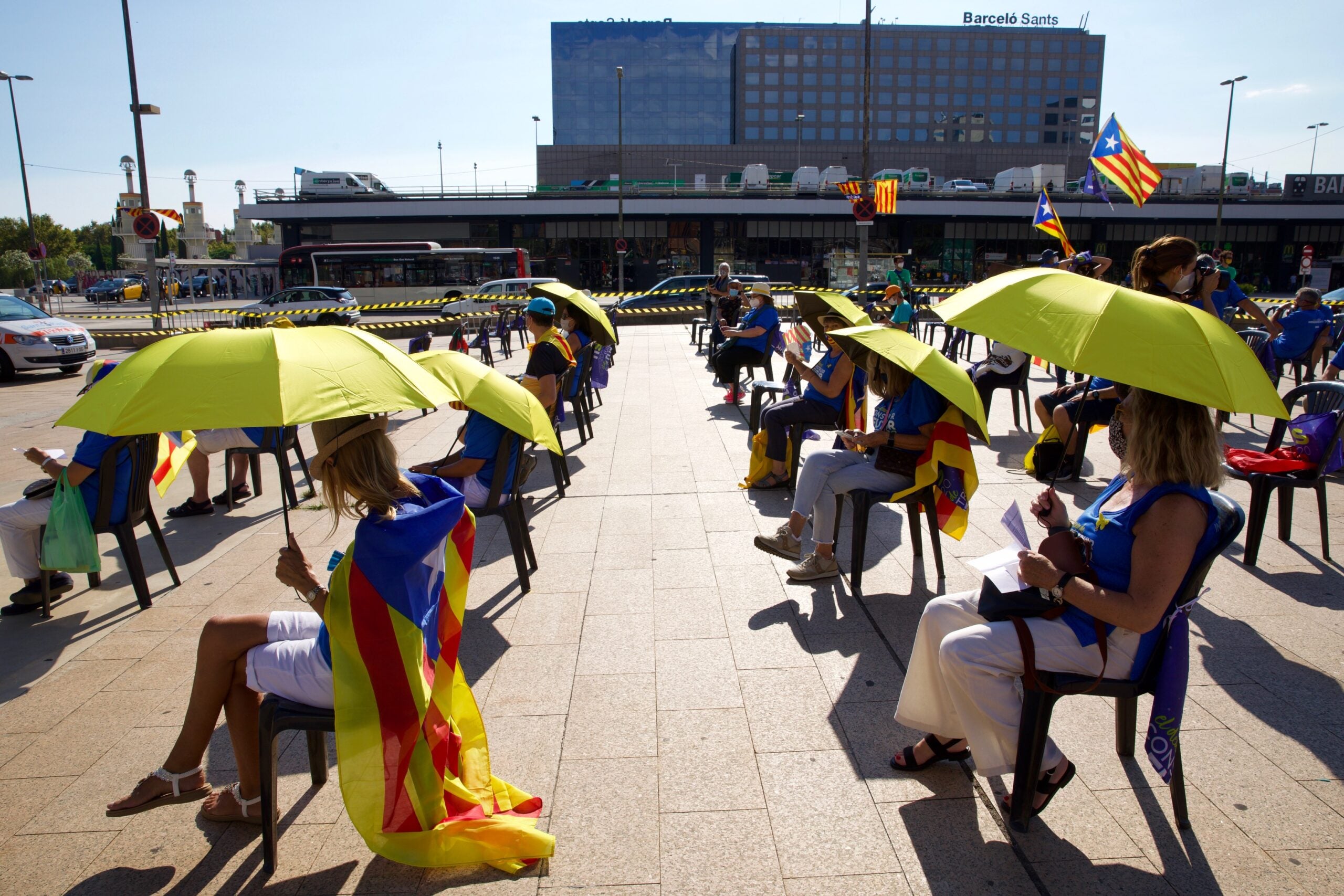 Concentració per la Diada a l'Estació de Sants / Jordi Play