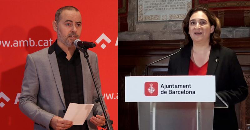 El regidor d'Energia, Eloi Badia, i l'alcaldessa Ada Colau / Servimedia