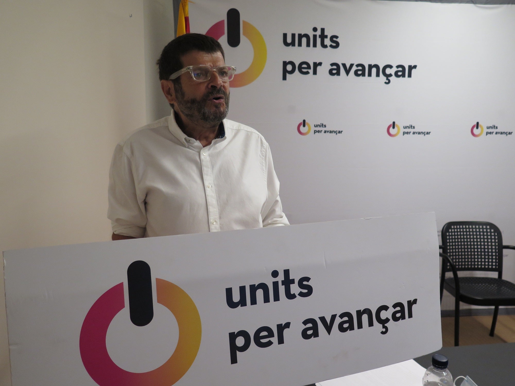 Imatge d'arxiu d'Albert Batlle en una roda de premsa d'Units per Avançar / UxA