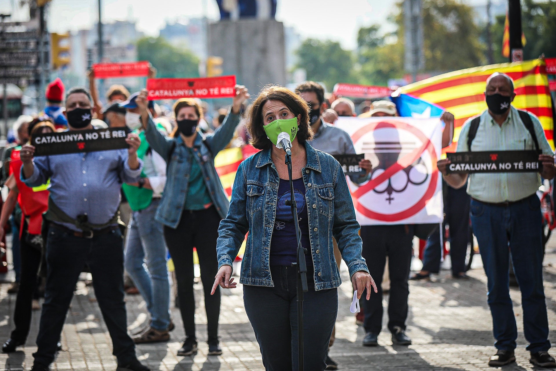 Elisenda Paluzie, a l'acte de l'independentisme contra la visita de Felip VI / Jordi Borràs