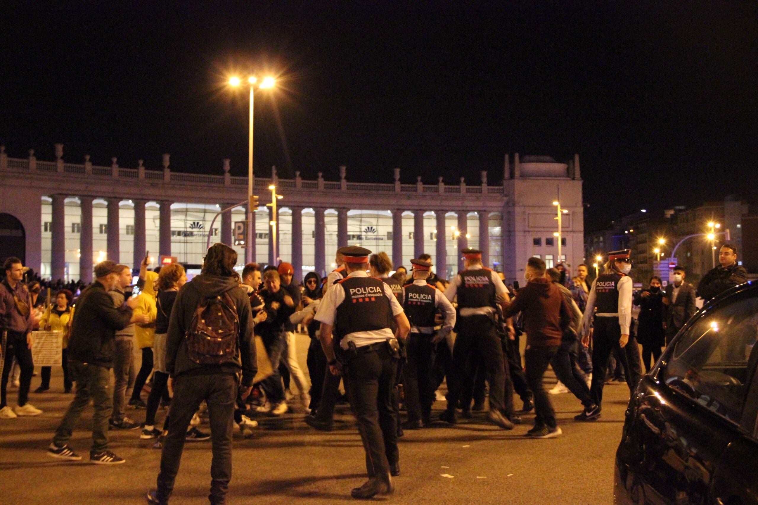 Protesta plaça Espanya