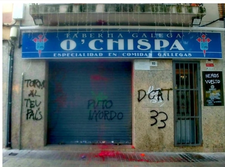 Pintades al restaurant que va atacar la Generalitat / TOT Barcelona