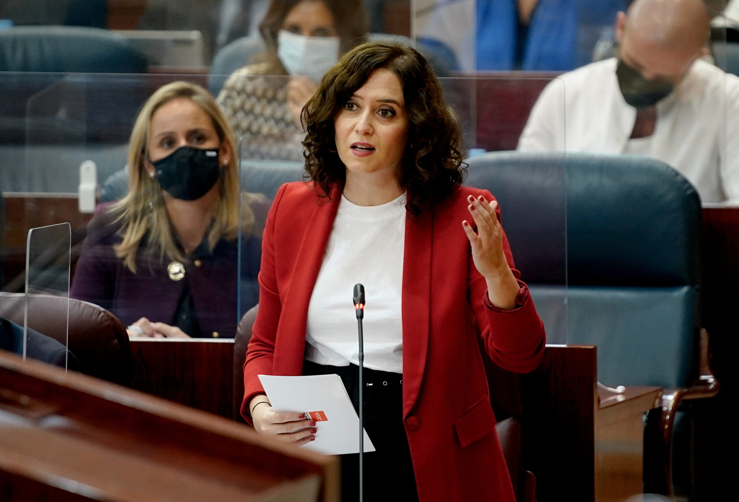 La presidenta de la Comunitat de Madrid, Isabel Díaz Ayuso, a l'Assemblea de Madrid ACN