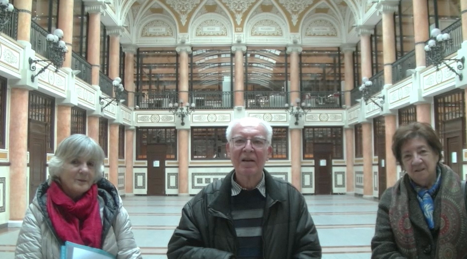 Maria Cruz Santos, Josep Borbonet i Mercè Tatjer, a l'Escola Industrial / Cedida