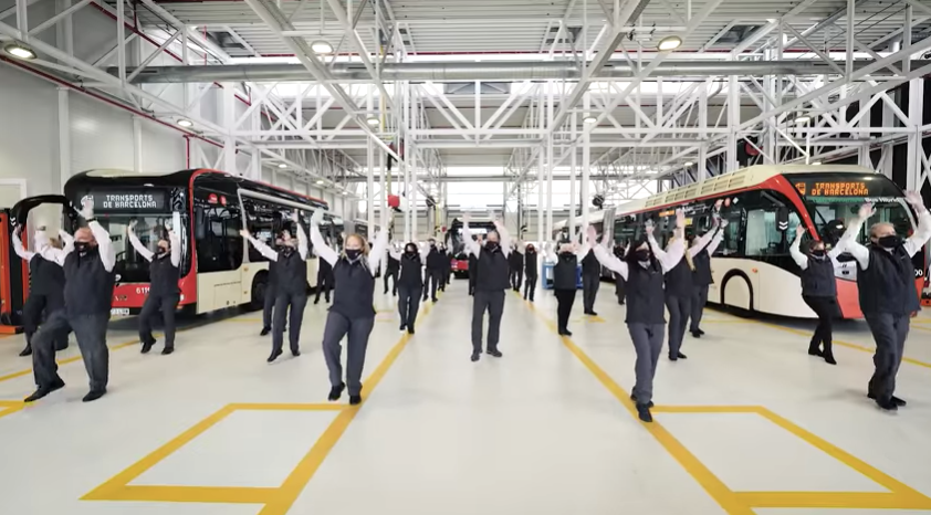 El 'Jerusalema Challenge' dels treballadors de TMB / Youtube