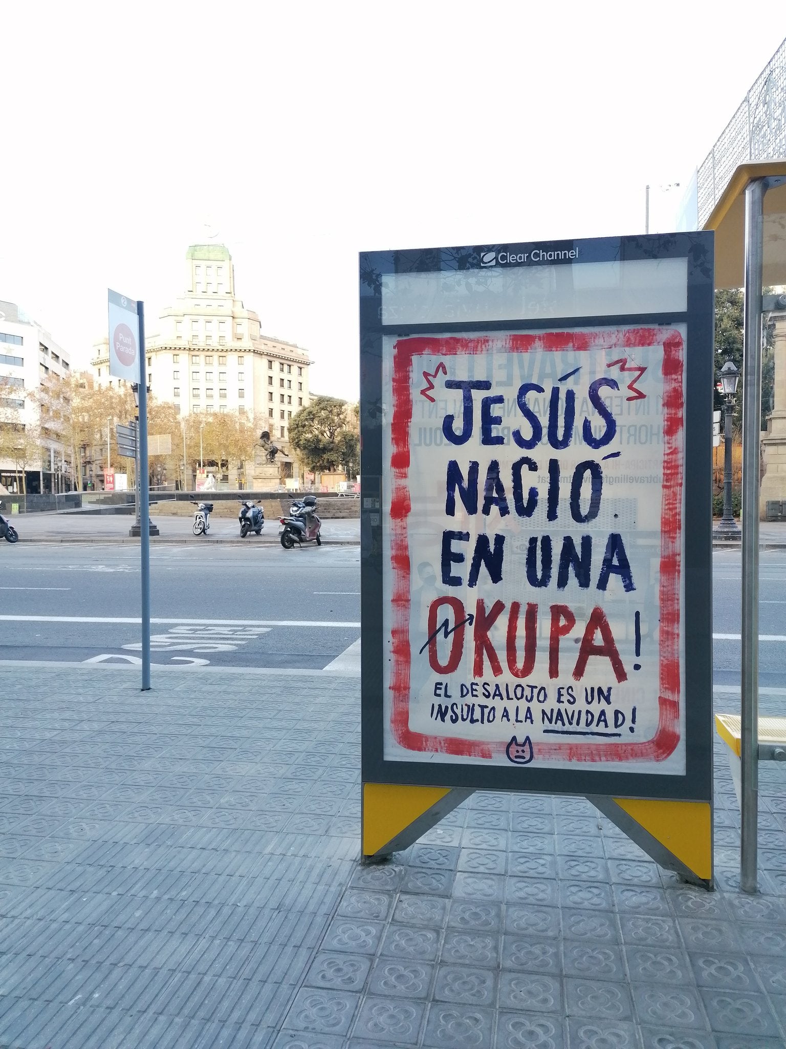 Una de les marquesines vandalitzades / @TxindurriG 