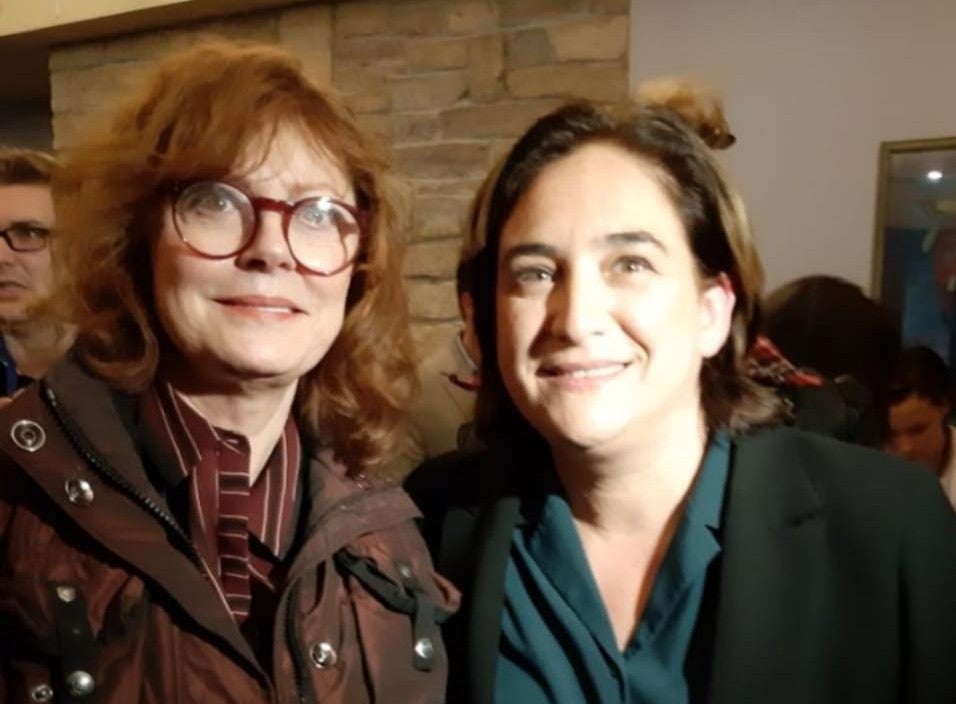 L'alcaldessa de Barcelona, Ada Colau, amb l'actriu Susan Sarandon / Instagram