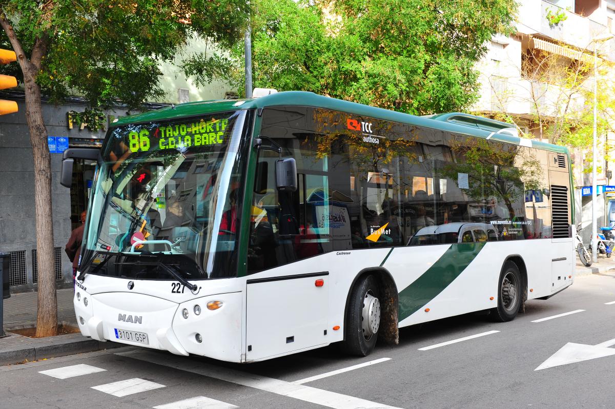 La línia 86 de bus a Barcelona, operada per Autobuses Horta S.A. / Moventis