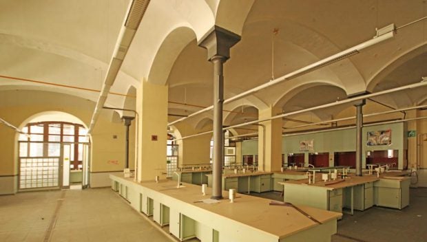 La Sala Guastavino de l'Escola Industrial s'ha compartimentat modernament / Cedida - Xavi Casinos