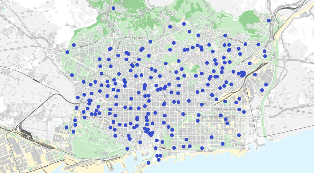 Punts de recollida d'arbres de Nadal / Ajuntament de Barcelona
