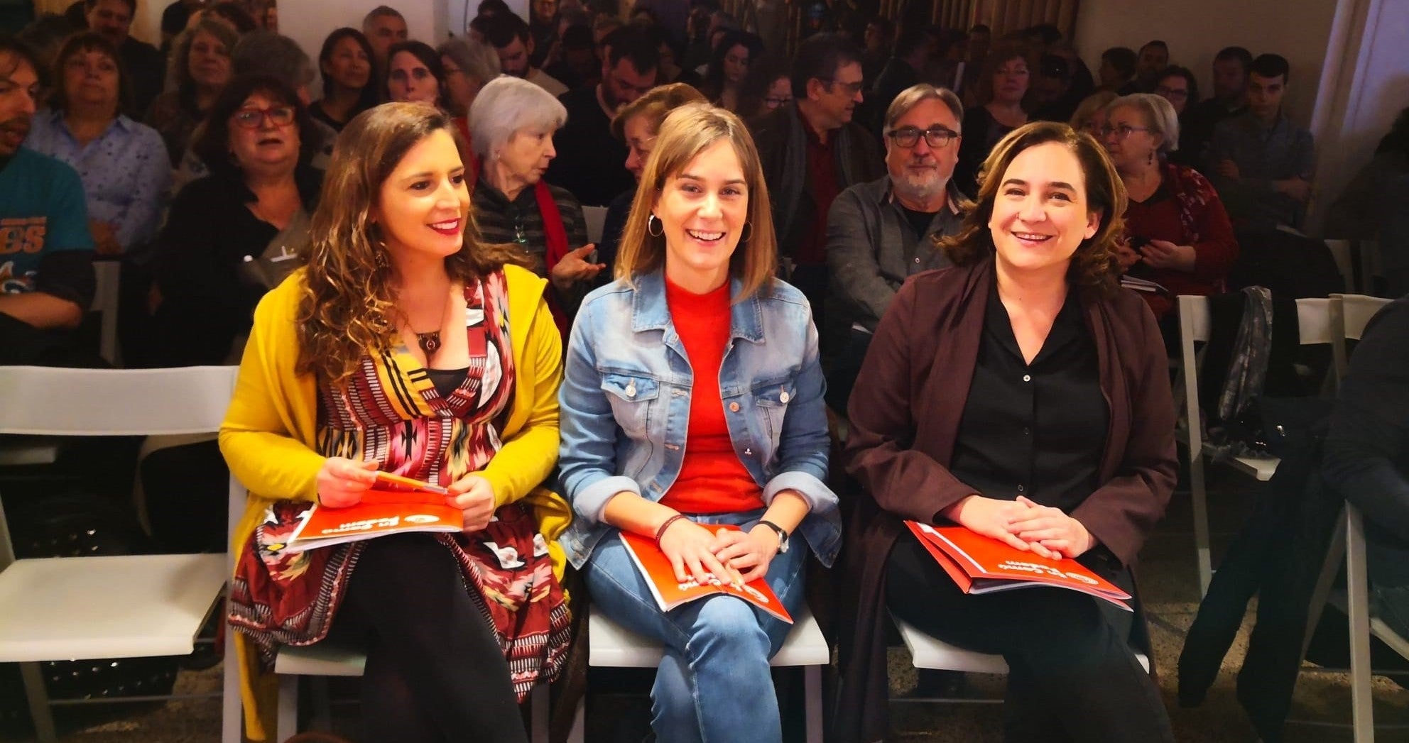 Imatge d'arxiu on apareix Candela López, la líder dels comuns pel 14F Jéssica Albiach i Ada Colau / Europa Press