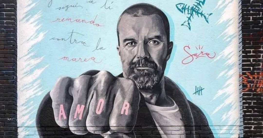 El grafiti d'homenatge a Pau Donés, a Provençals del Poblenou / Cedida