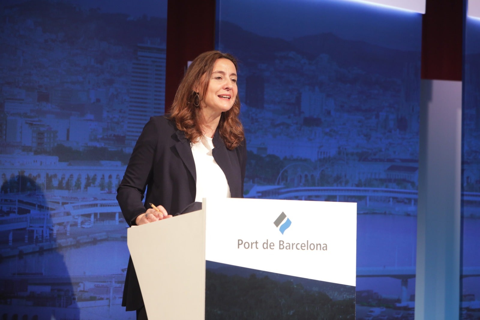 Mercè Conesa a la presentació del nou Pla Estratègic 2021-2025 / Port de Barcelona