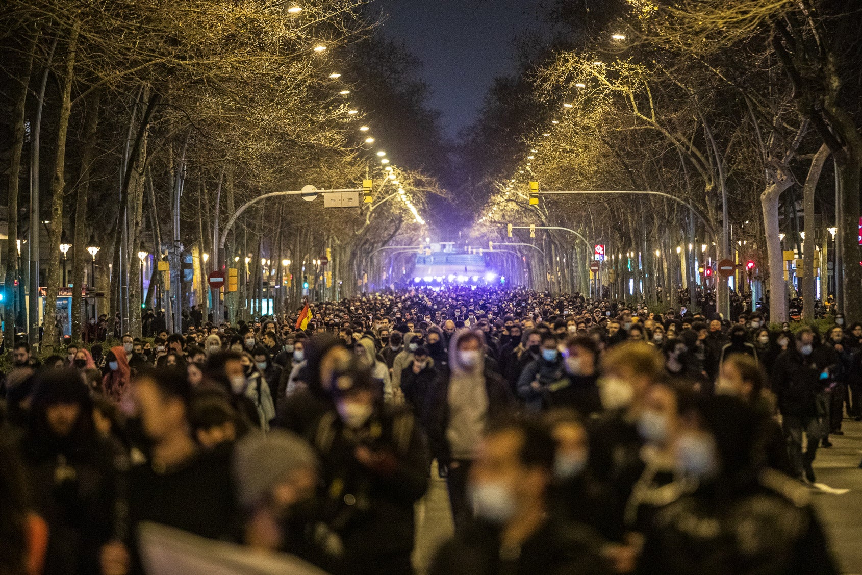 La convocatòria desplaça les protestes al cor de l'Eixample / Jordi Borràs