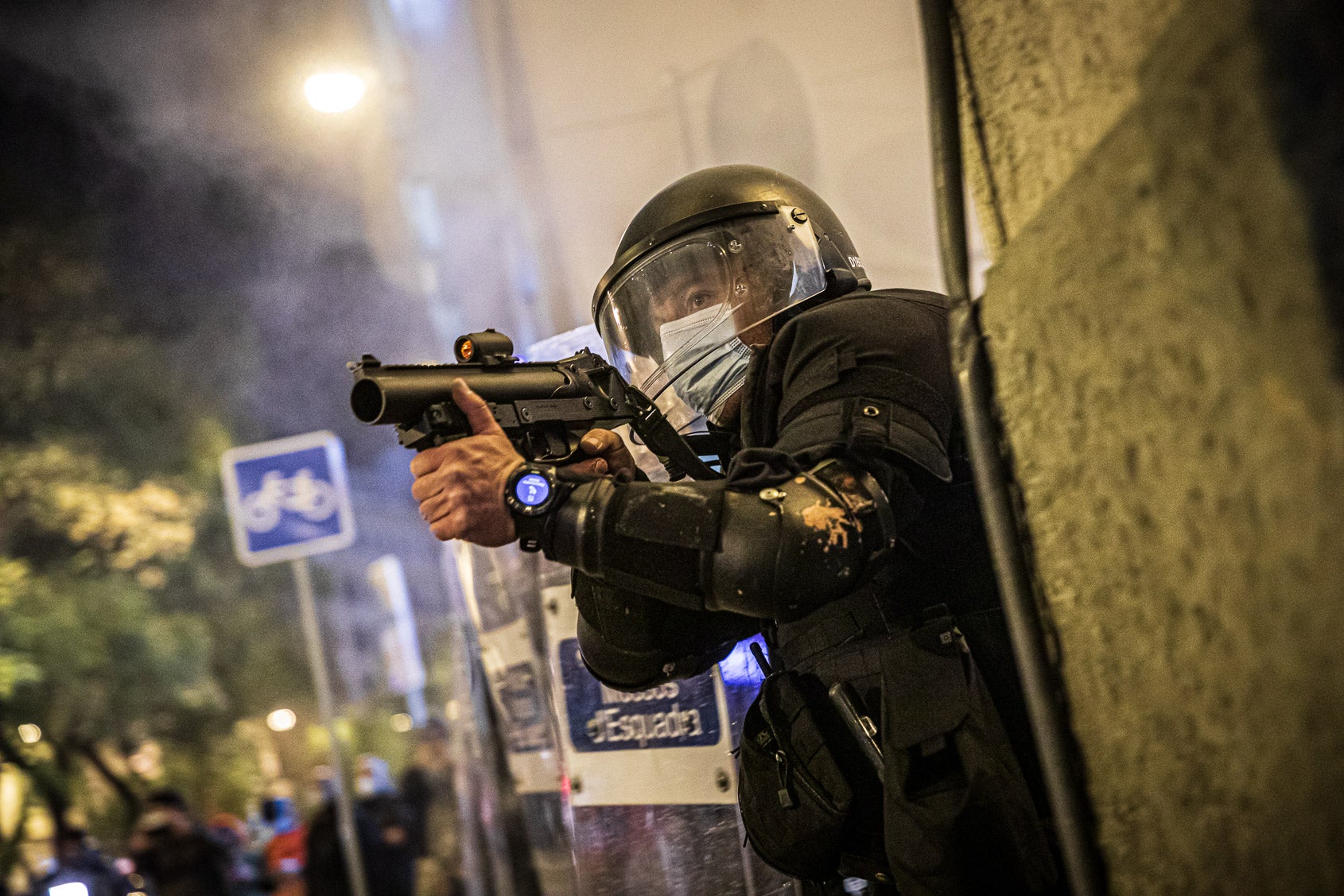 Aldarulls després de la manifestació de suport a Pablo Hasél / Jordi Borràs