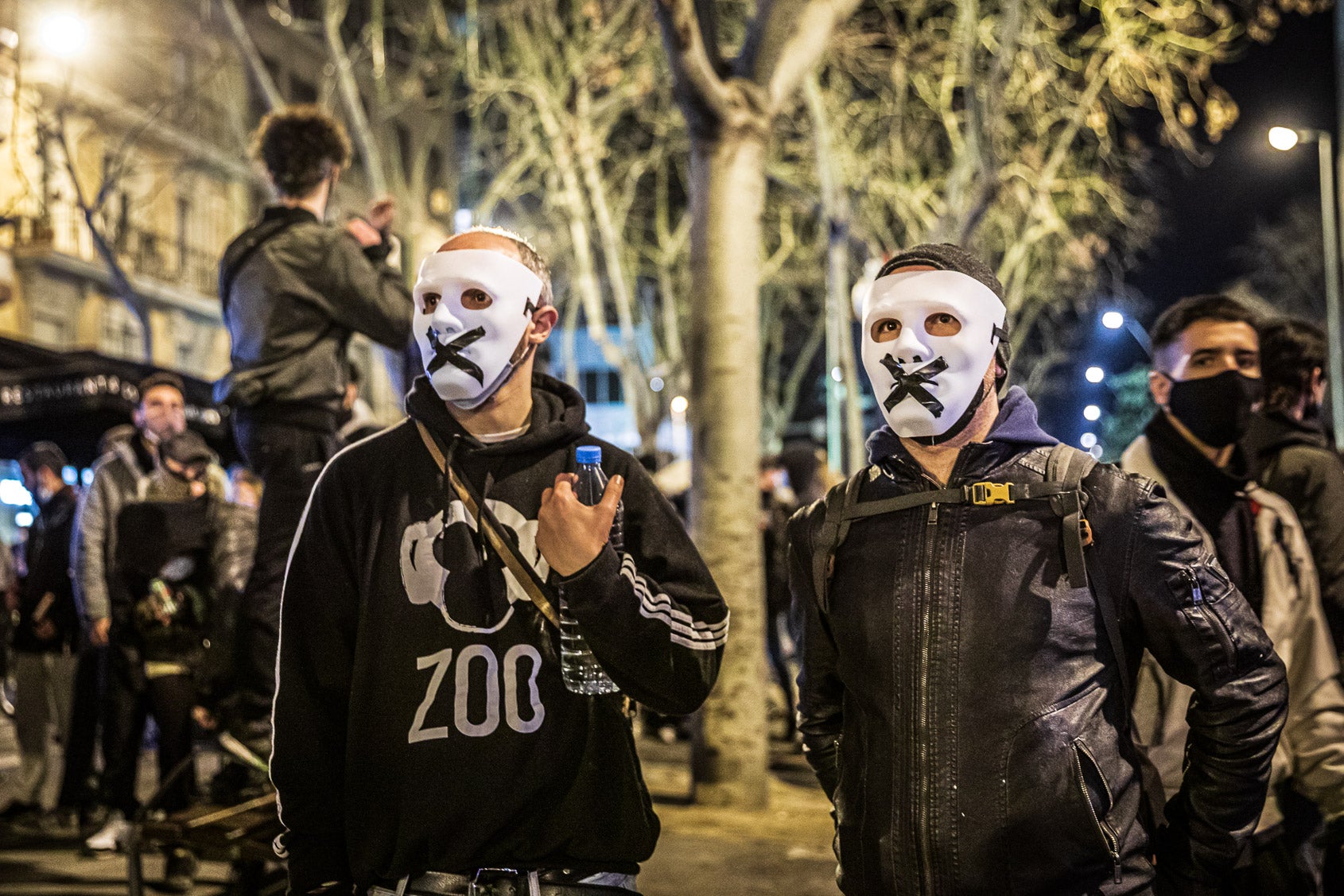 Aldarulls després de la manifestació de suport a Pablo Hasél / Jordi Borràs