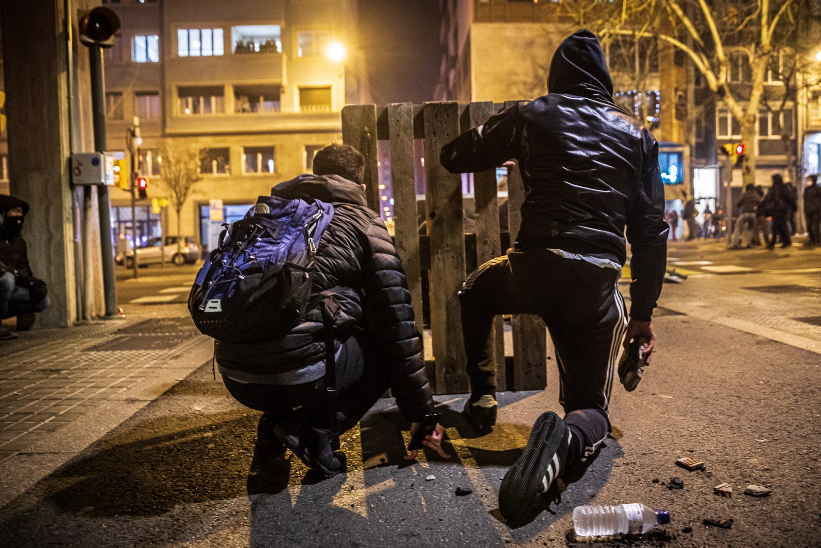 Aldarulls després de la manifestació de suport a Pablo Hasél / Jordi Borràs