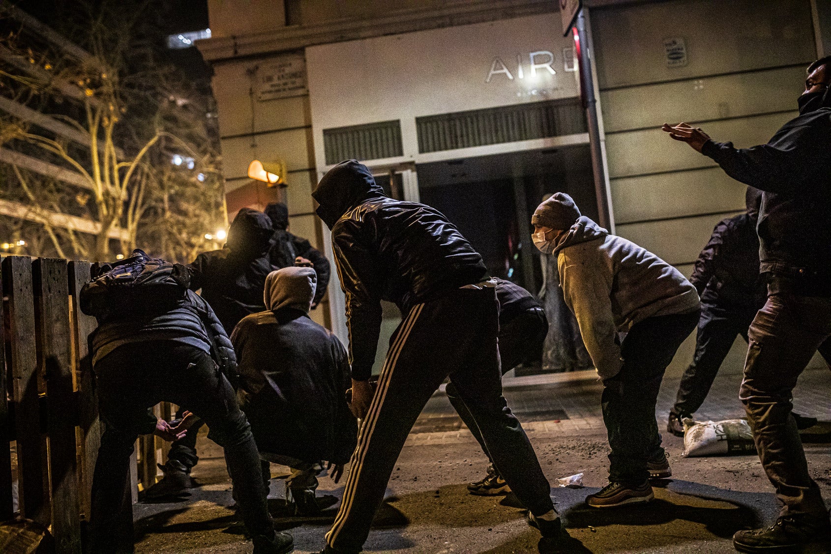 Aldarulls després de la manifestació de suport a Pablo Hasél / Jordi Borràs