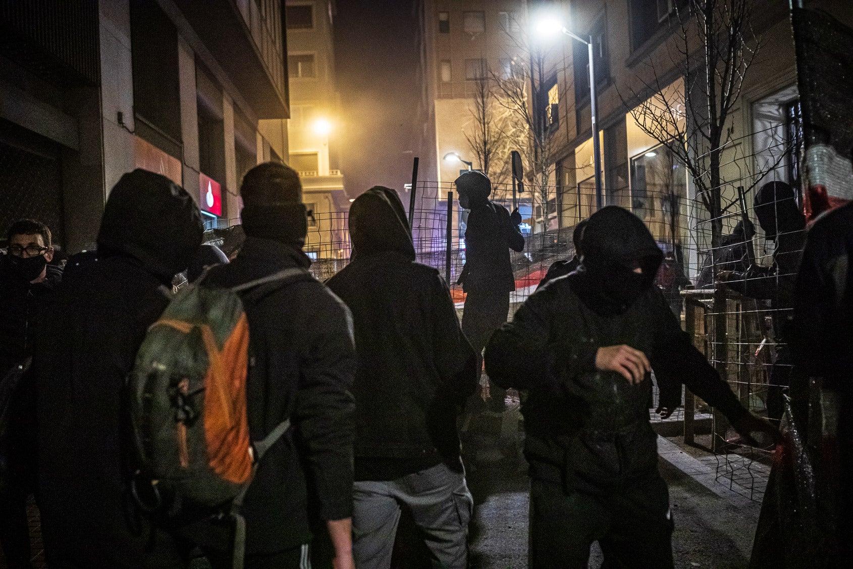 Aldarulls després de la manifestació de suport a Pablo Hasél / Jordi Borràs