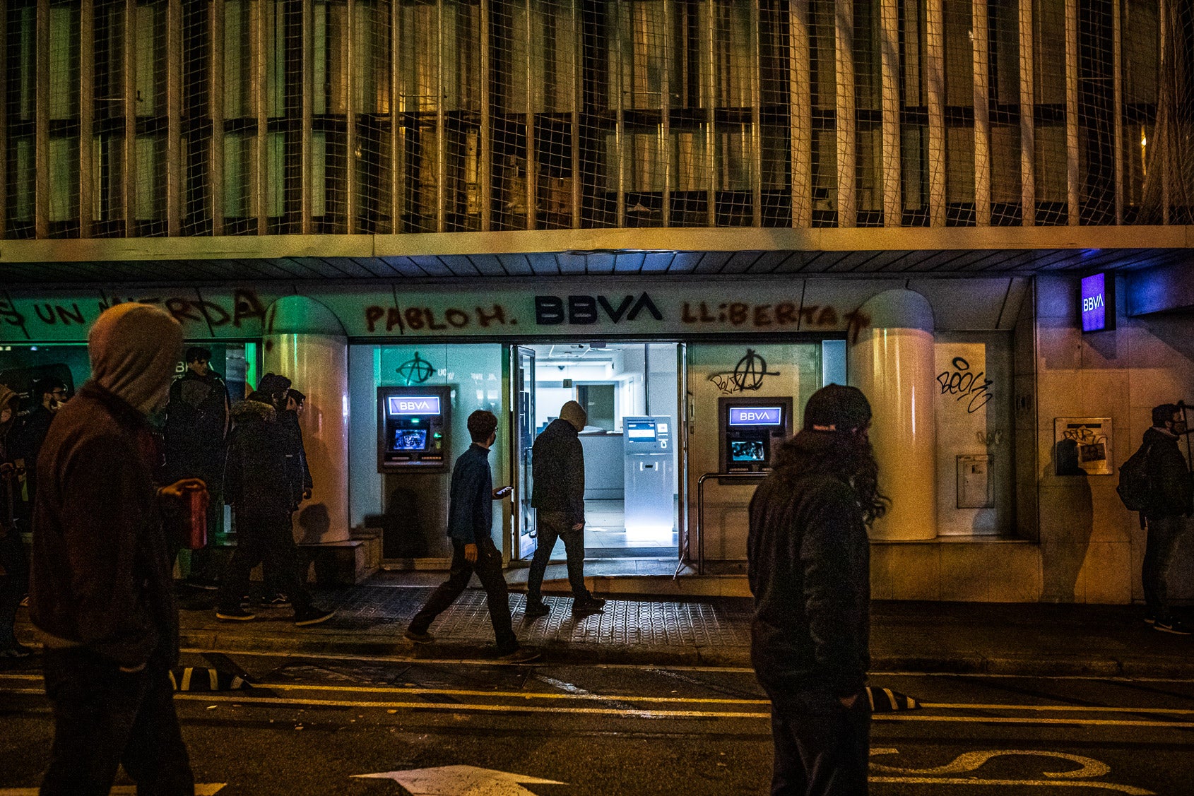 Aldarulls després de la manifestació de suport a Pablo Hasél / Jordi Borràs