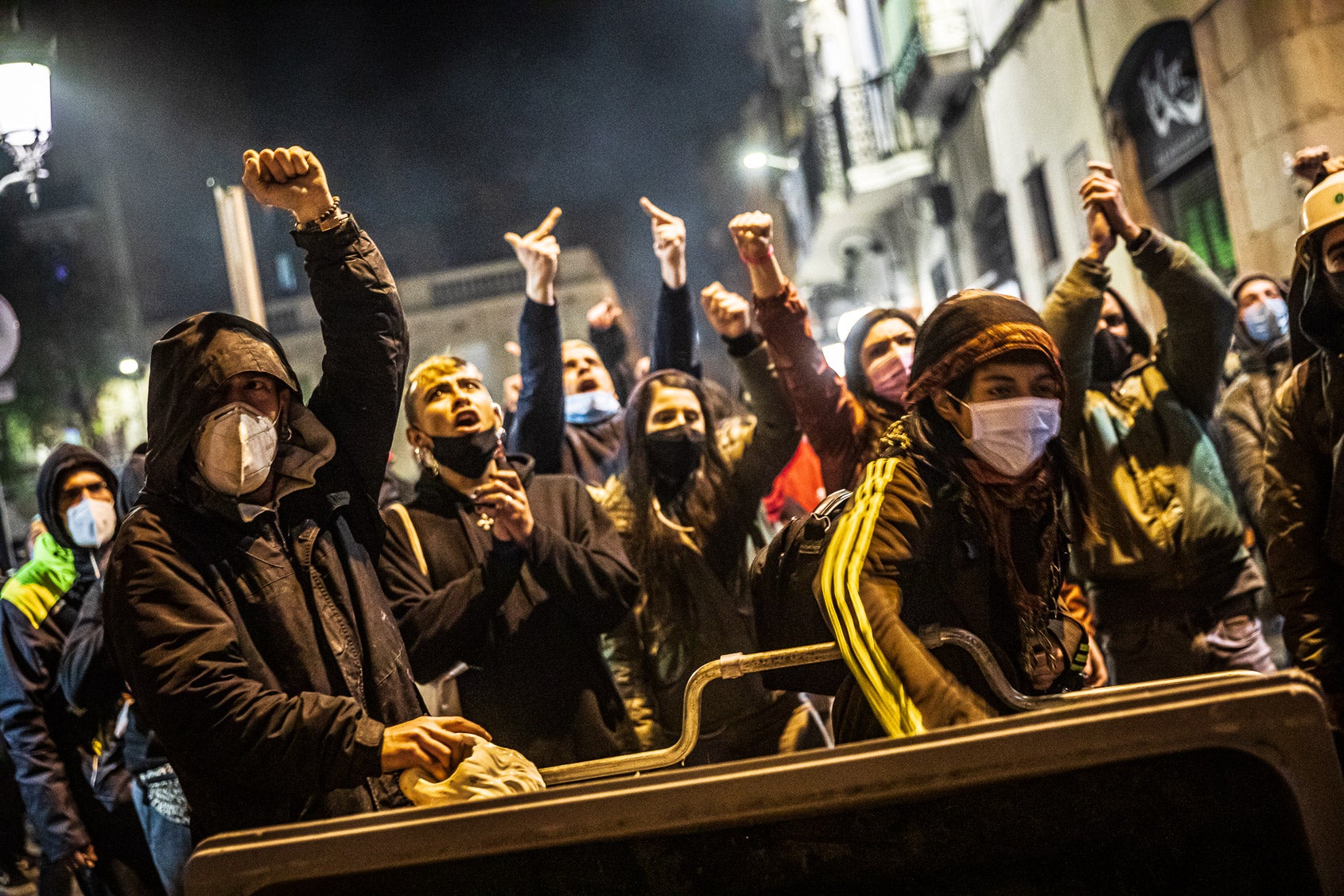 Aldarulls després de la manifestació de suport a Pablo Hasél / Jordi Borràs