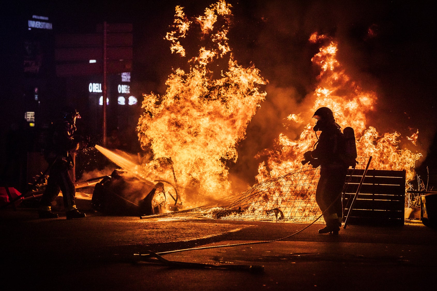 Aldarulls a Barcelona després de la manifestació en suport a Pablo Hasél / Jordi Borràs