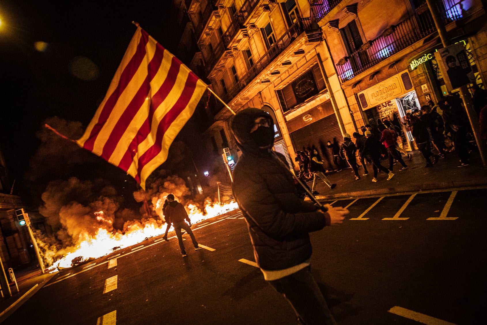 Aldarulls a Barcelona després de la segona manifestació en suport a Pablo Hasél / Jordi Borràs