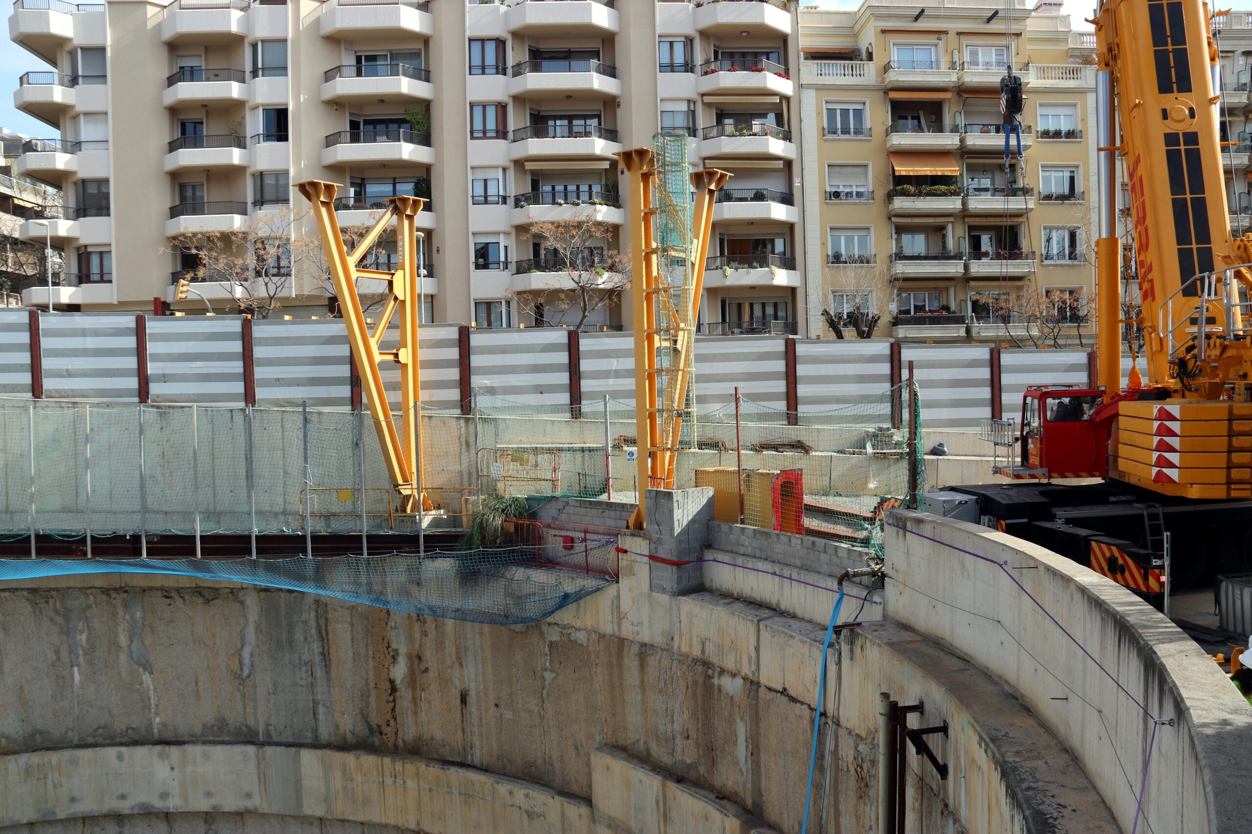 Una imagen de archivo de las obras de la estación de Mandri de la L9 / ACN