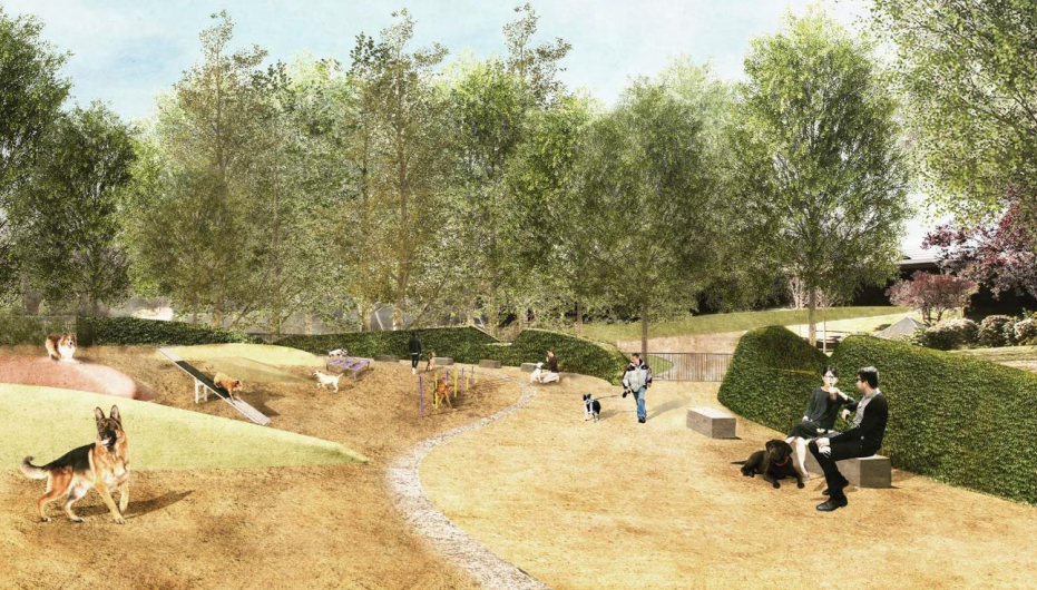 Així serà l'espai per a gossos / Ajuntament de Barcelona