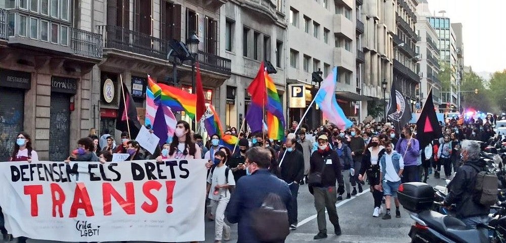 Manifestació a favor dels drets LGTBI / Crida LGTBI