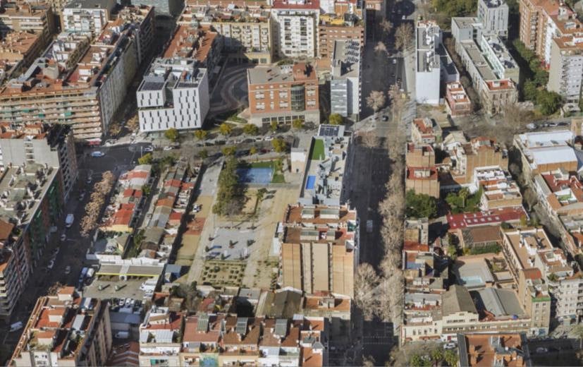 Vista aèria de la zona on s'ubica l'antiga colònia Castells / Ajuntament