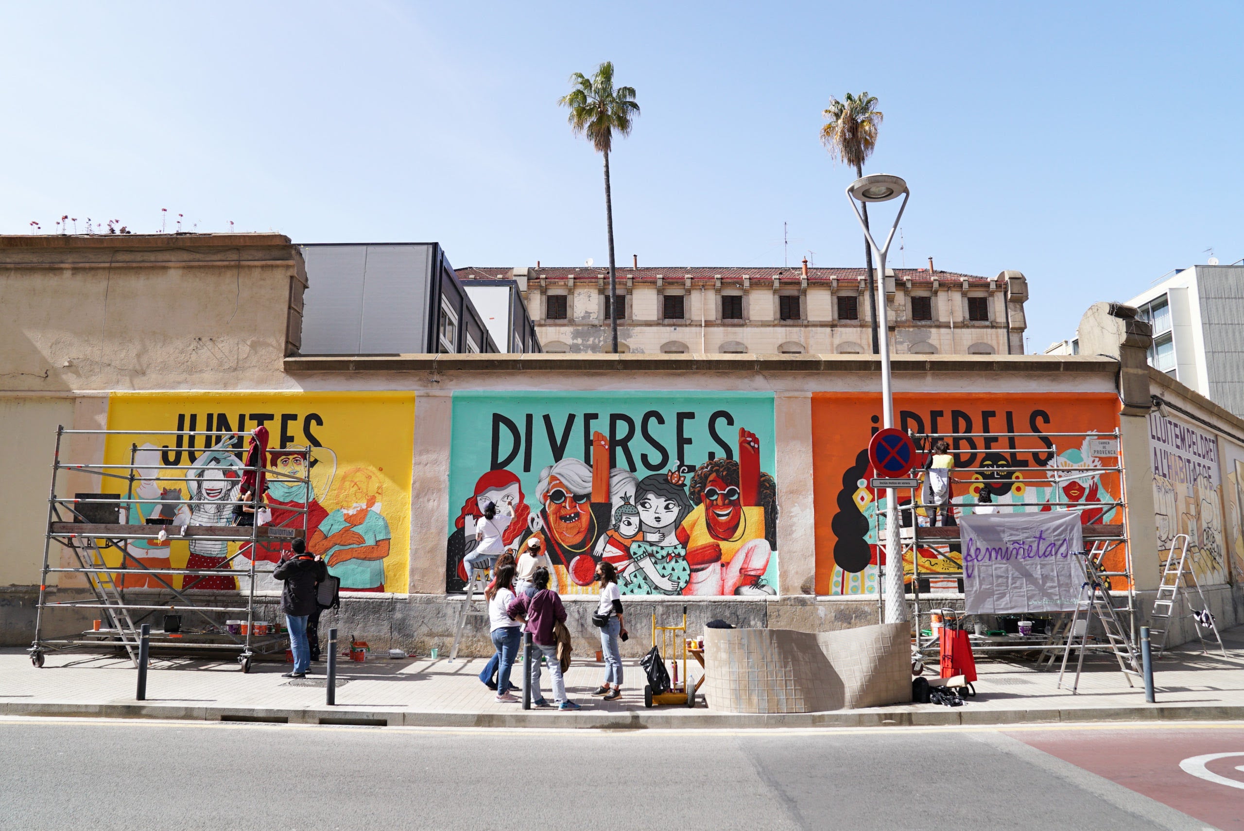 El mural feminista al voltant de La Model / Ajuntament