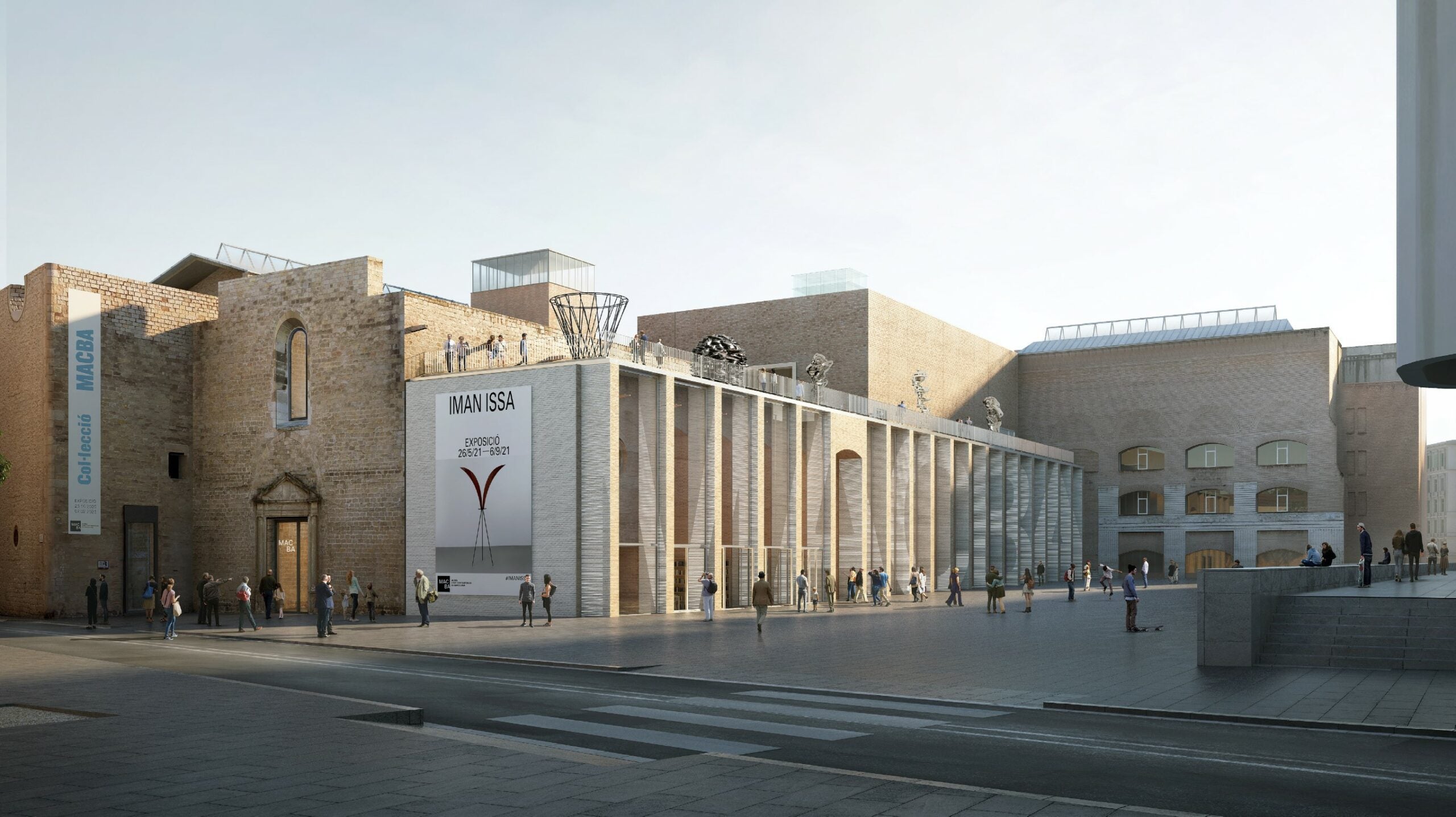 Recreació virtual del nou annex del MACBA a la plaça dels Àngels / MACBA