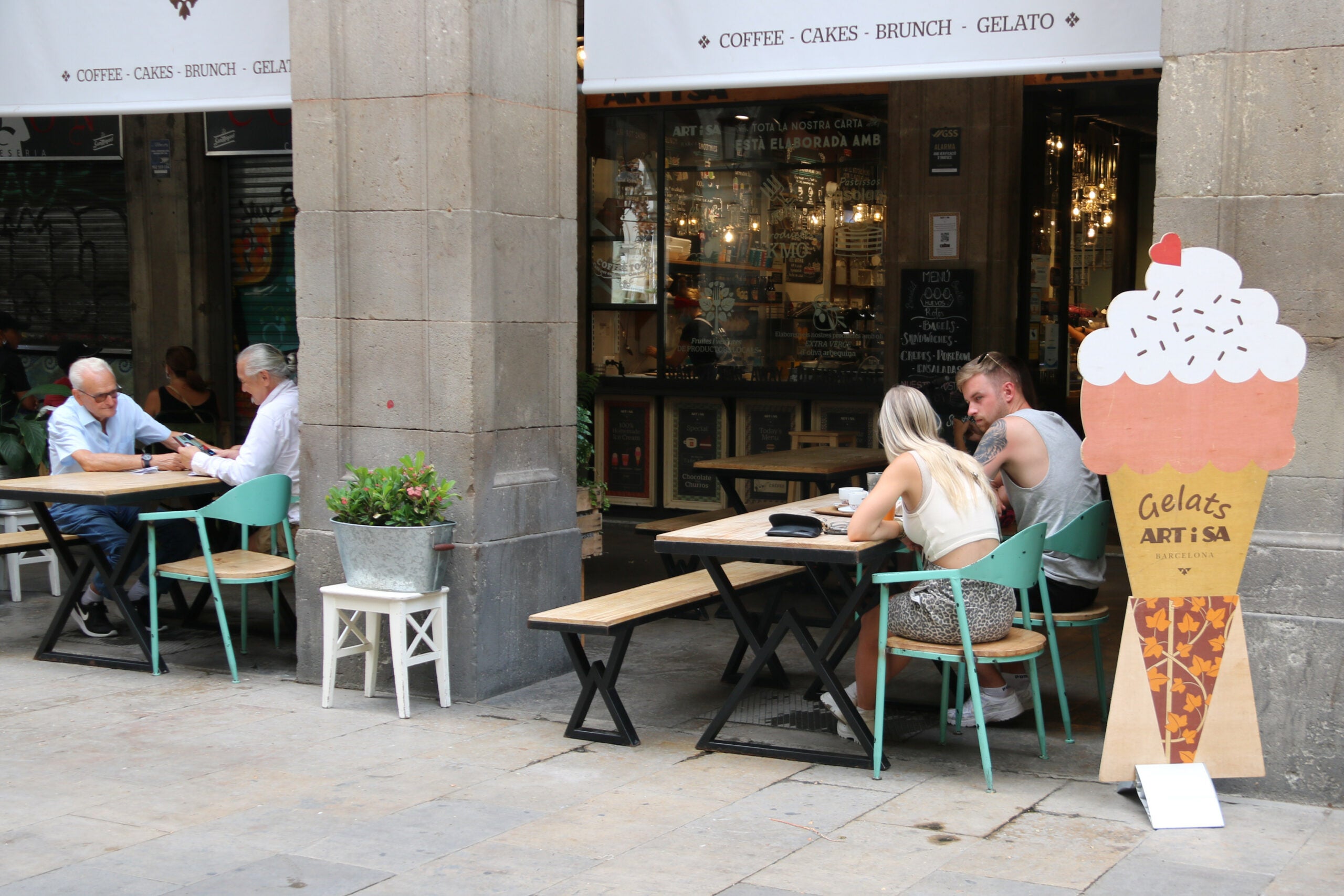 Una gelateria de la plaça Reial a l'estiu passat / ACN