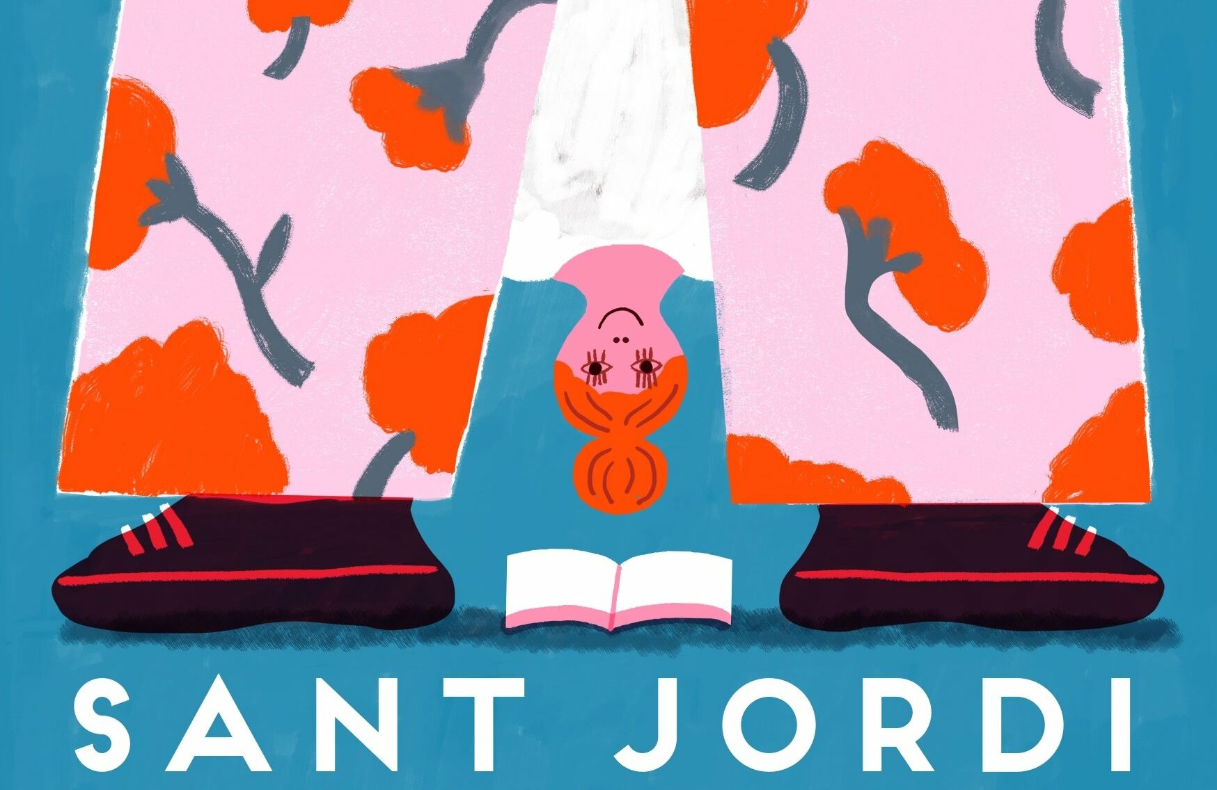 Il·lustració sobre la diada de Sant Jordi, de Cinta Arribas, per a Turisme de Barcelona