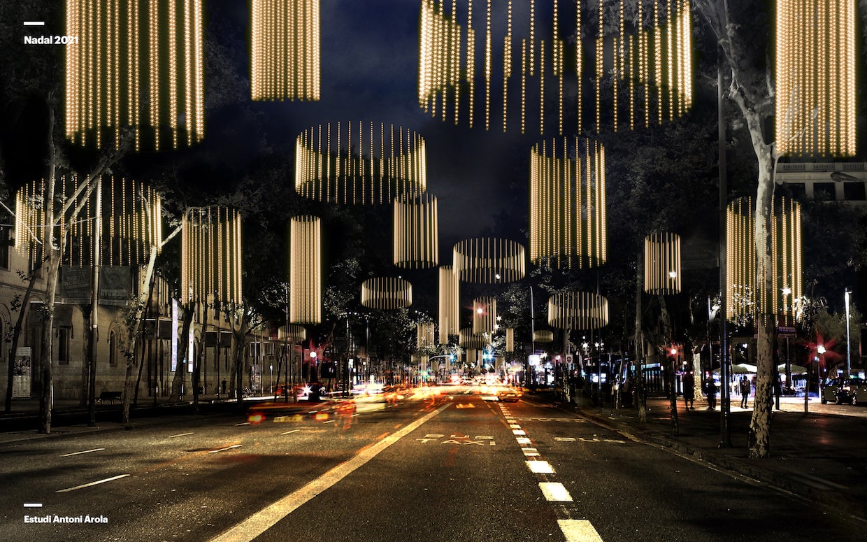 Nova il·luminació de Nadal a la Gran Via / Ajuntament de Barcelona