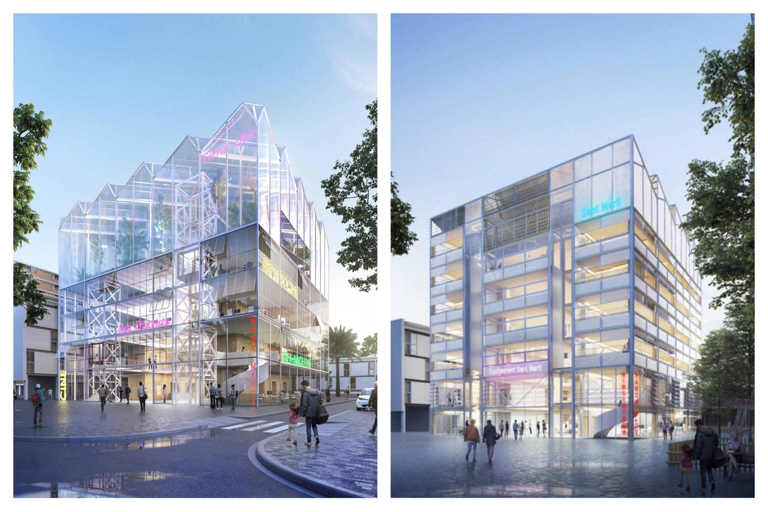 La comparació dels dos projectes, l'inicial, a l'esquerra, i el nou, a la dreta