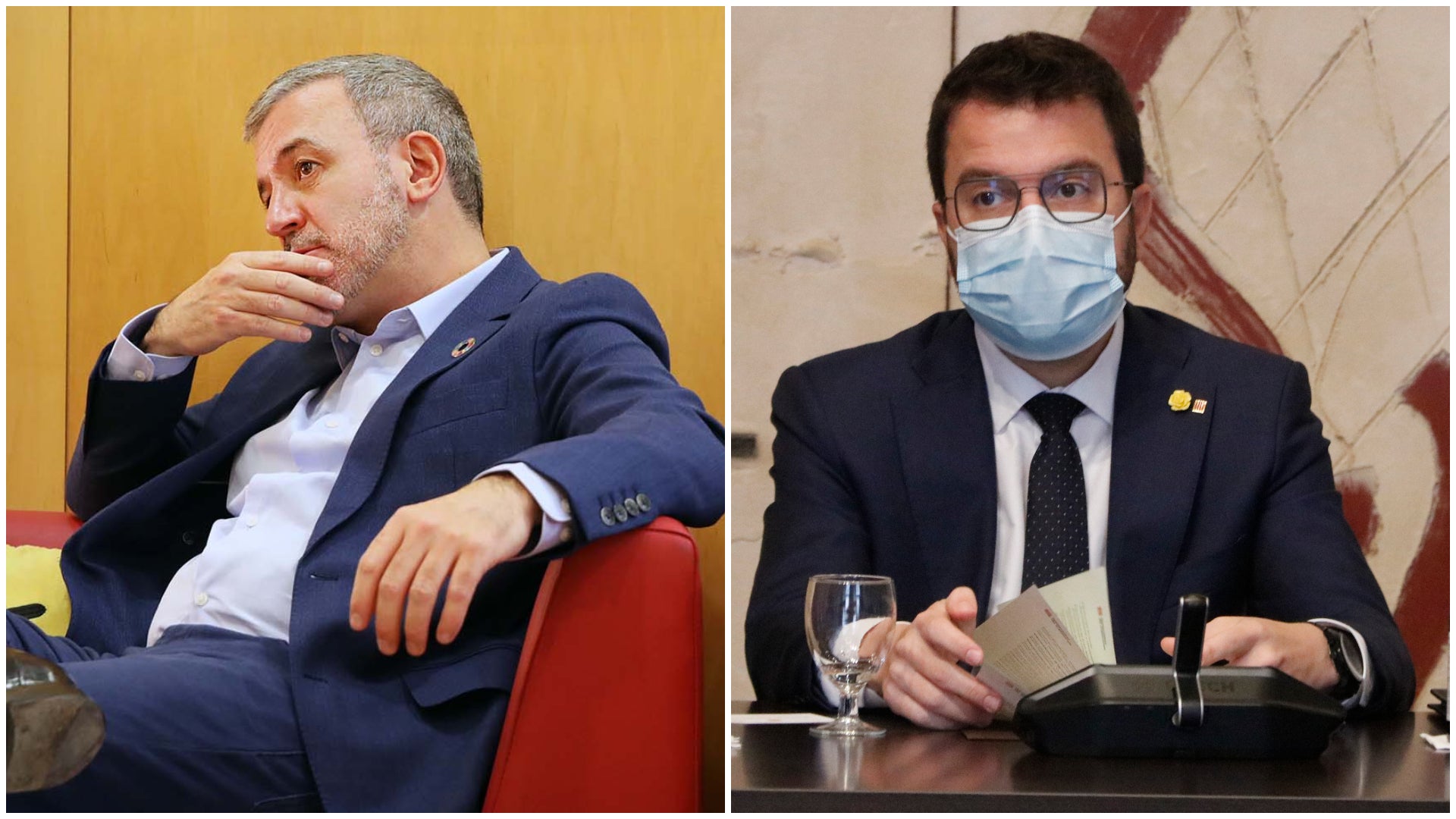 Jaume Collboni i Pere Aragonès, en imatges d'arxiu