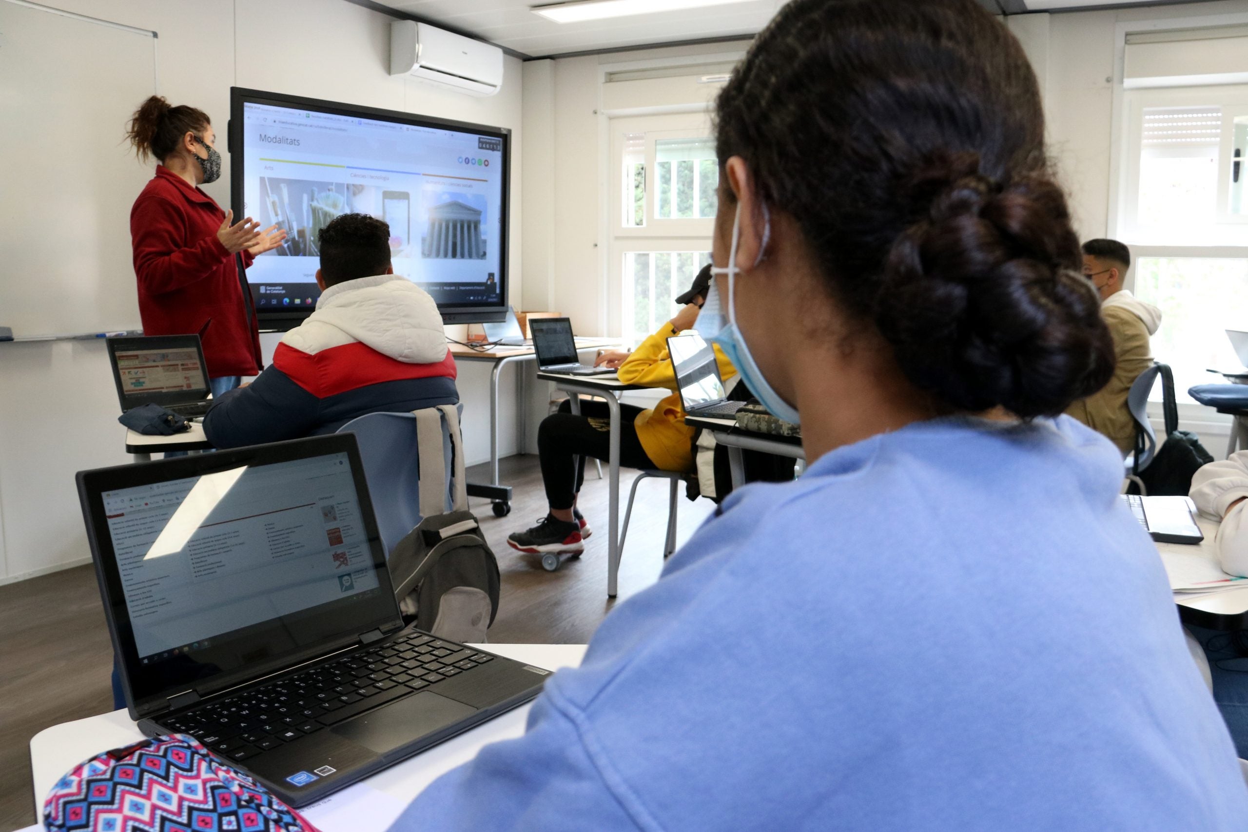 Una classe de secundària a l'Institut Escola El Til·ler de Barcelona / ACN