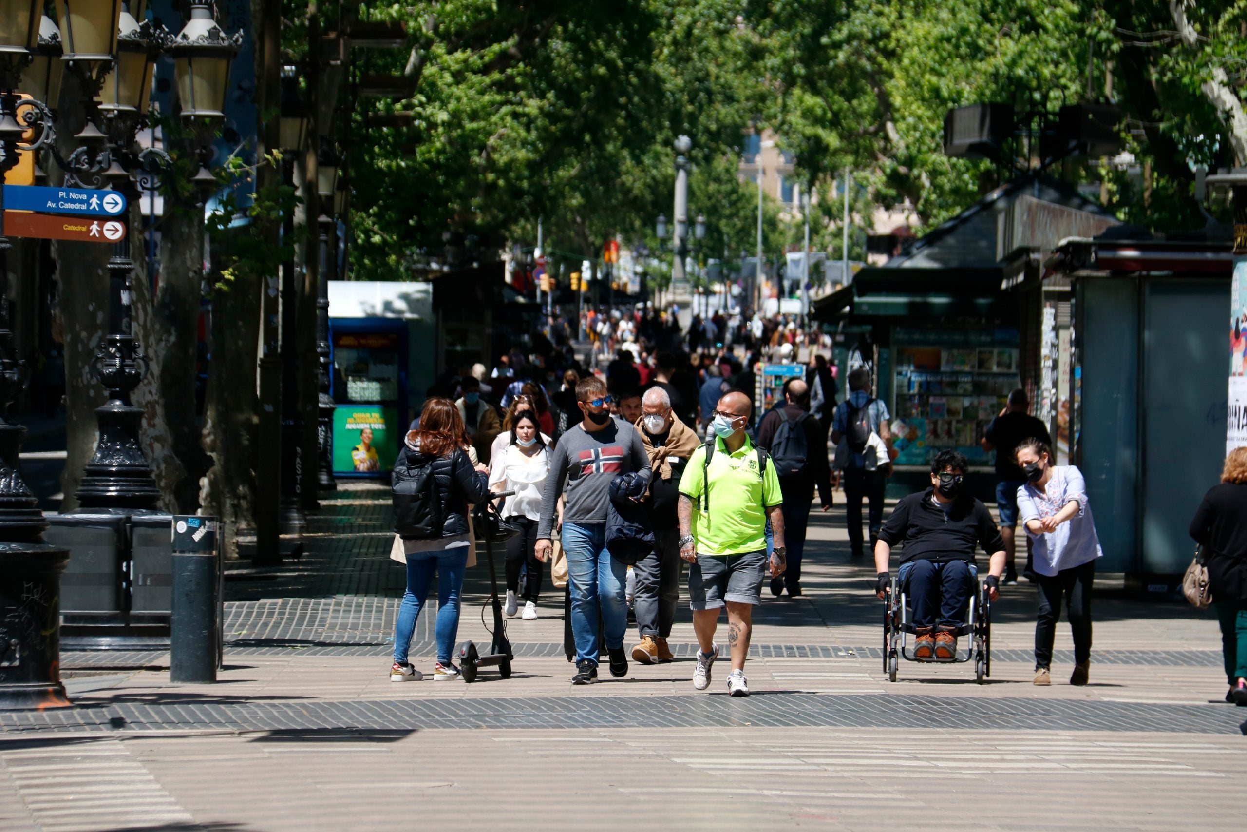 Visitants de la Rambla durant la pandèmia / ACN