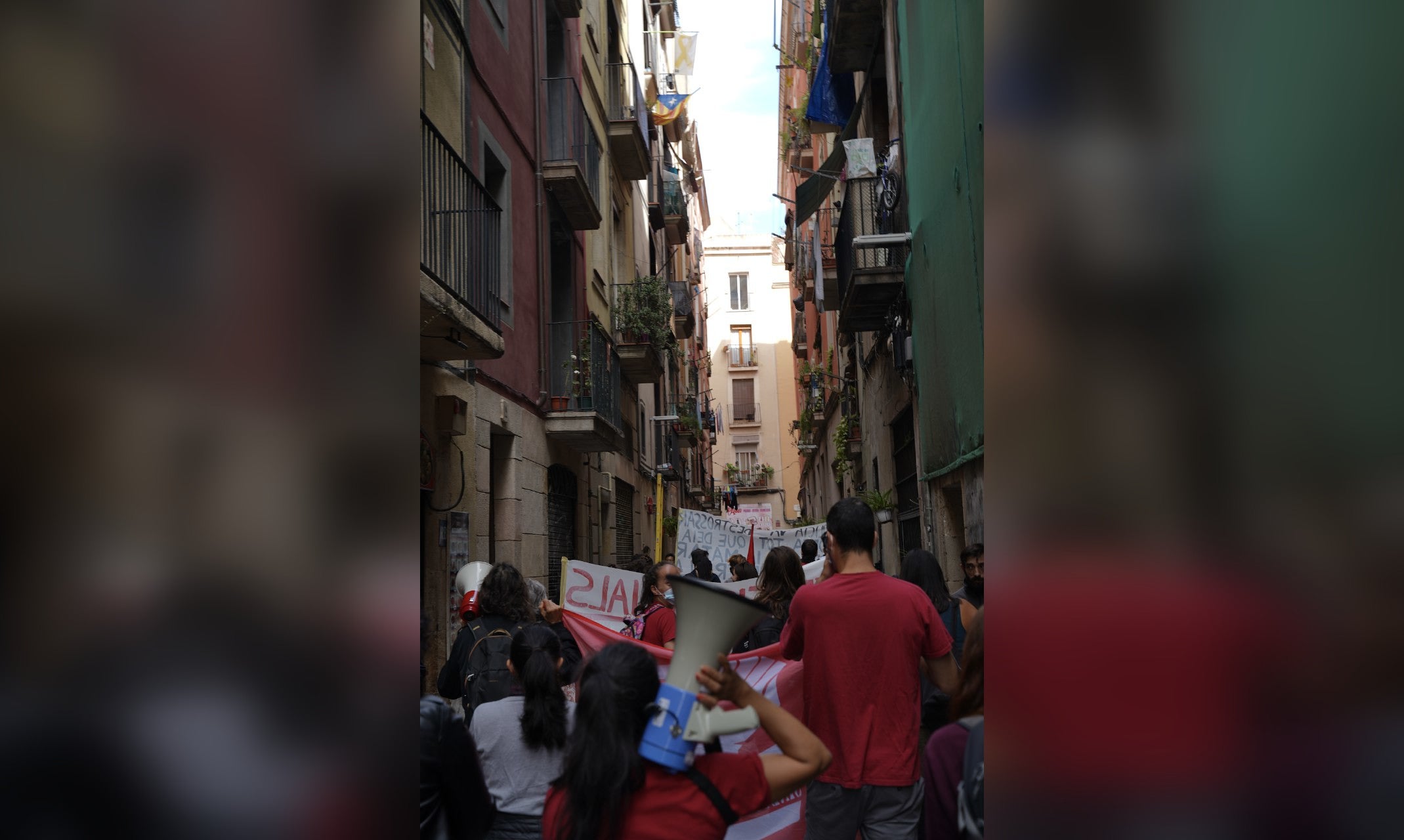 Protesta del sindicat de barri de Poble-sec / Sindicat de barri de Poble-sec