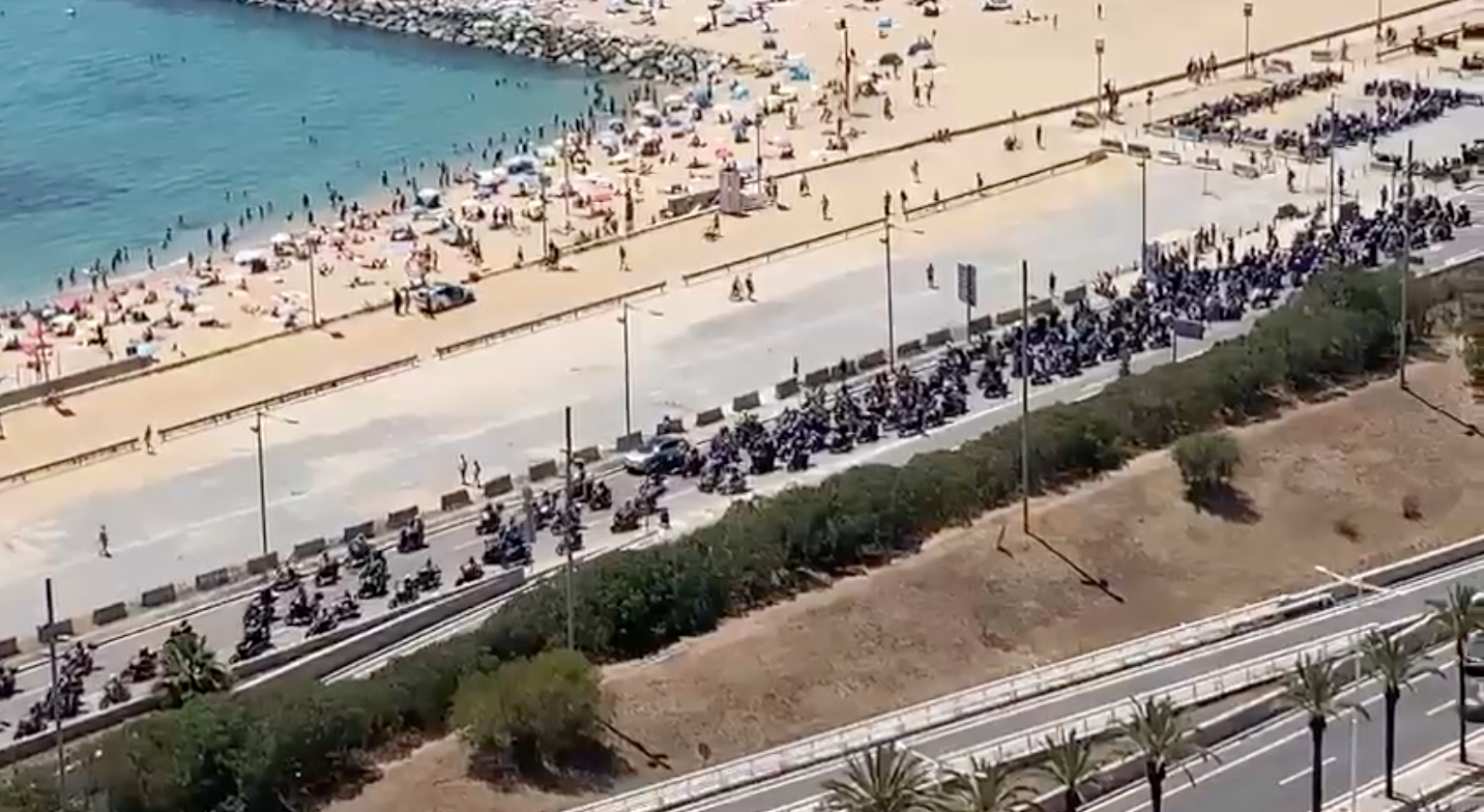 Manifestació motera a Barcelona / Cedida