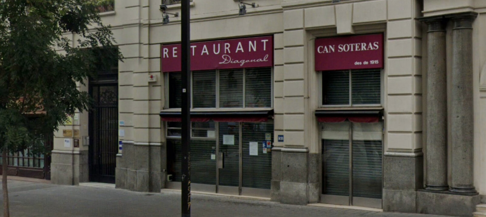 Façana del restaurant Diagonal-Can Soteras