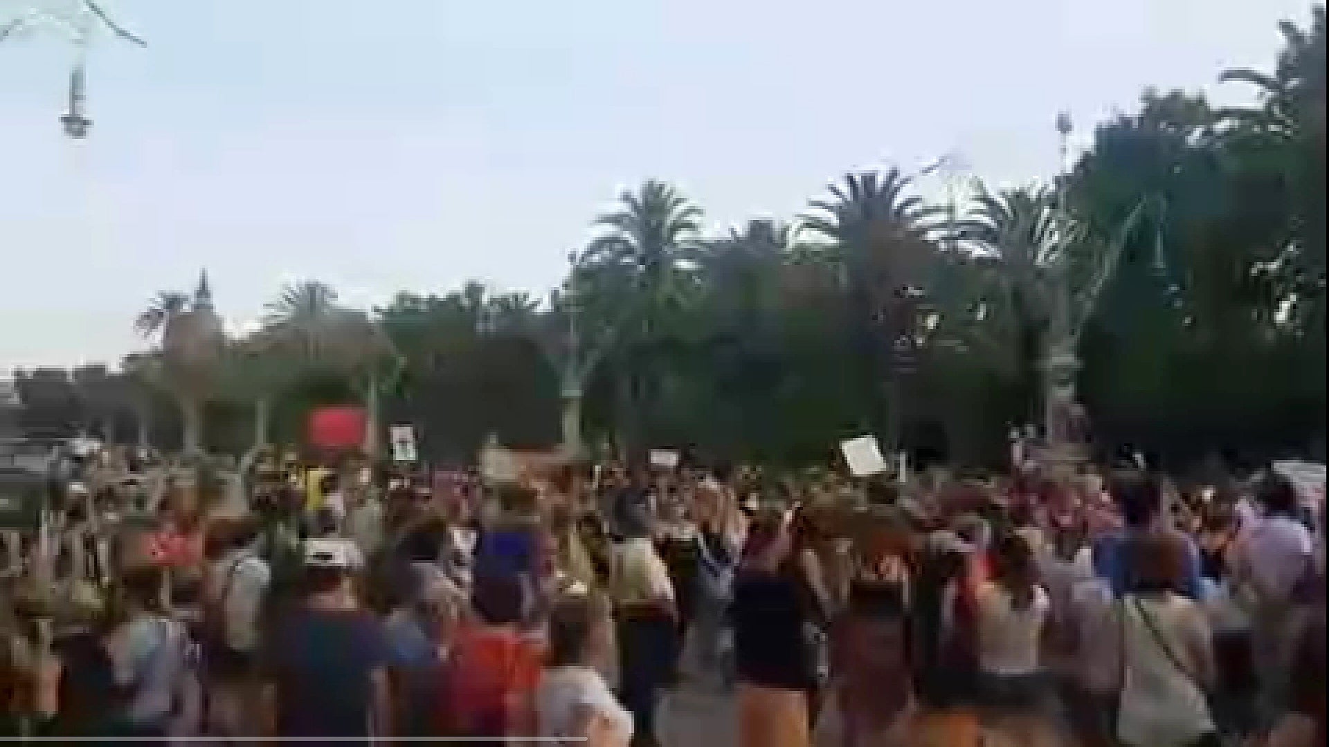 Protesta negacionista a Arc de Triomf, aquest dissabte / BCN Legends