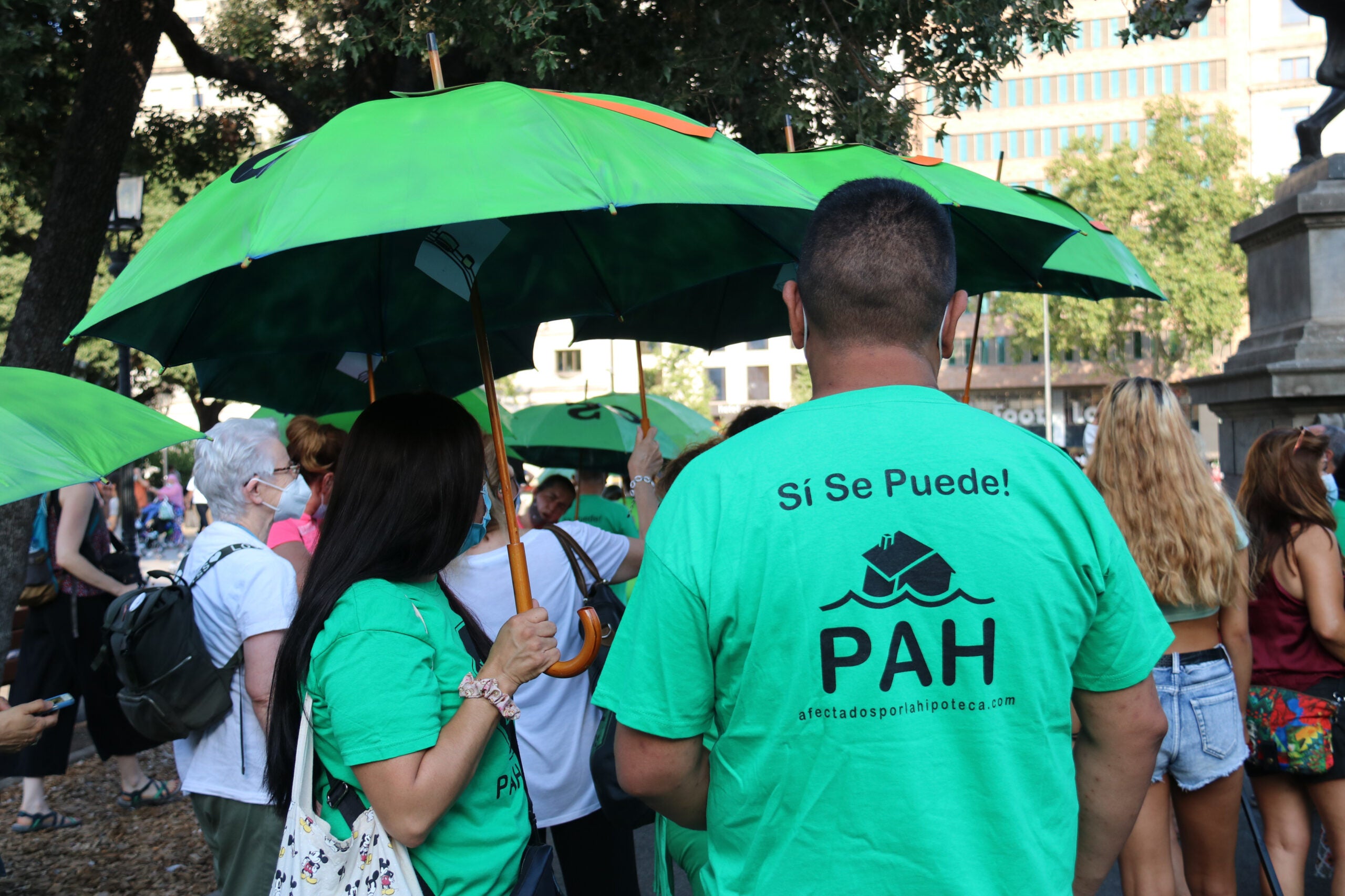 La protesta d'aquesta tarda que assenyalava el govern espanyol / Eli Don (ACN)