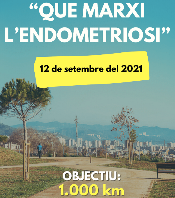 Cartell de la marxa per recaptar fons per la investigació de l'endometriosi 