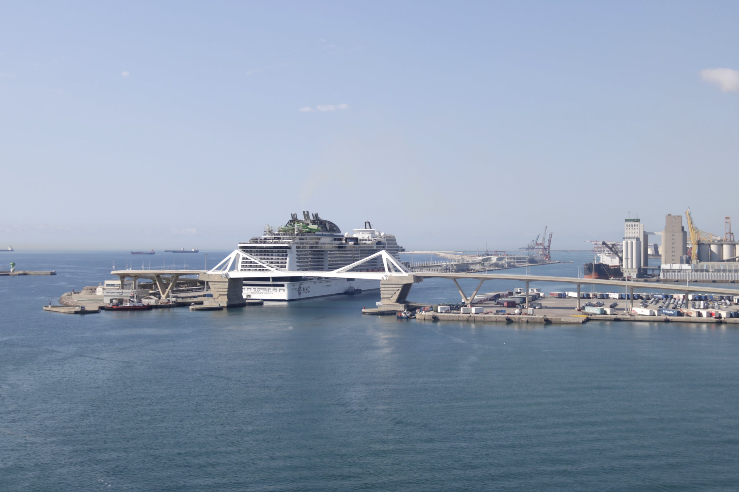 El creuer MSC Grandiosa el Port de Barcelona a finals de juny / ACN