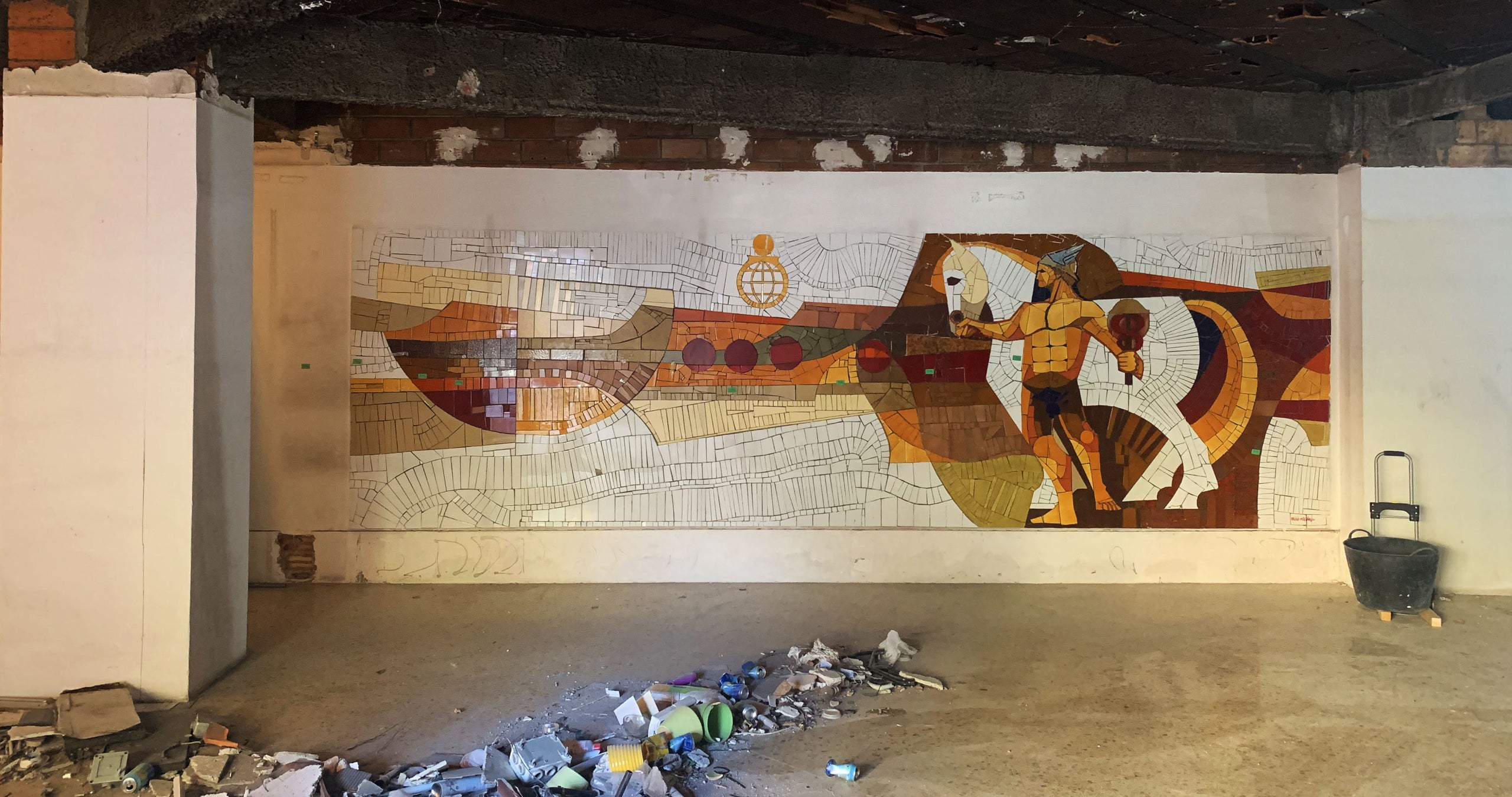El mosaic trobat en una botiga de l'Eixample estava en un excel·lent estat de conservació / @bcnsingular